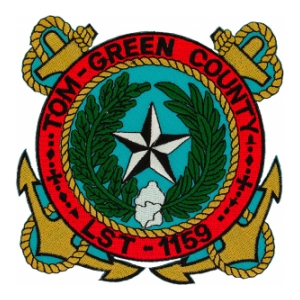 uss tom county green lst 1159 patch ship