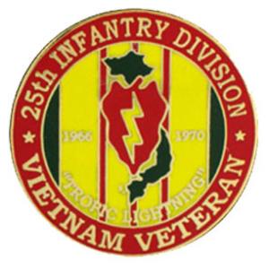 Vietnam Veteran 25th Infantry Division Pin | Flying Tigers Surplus