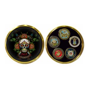 OEF Skull & Roses Challenge Coin