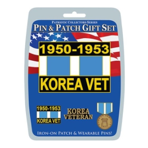 Korean Veteran Pin And Patch Gift Set (4-Piece)