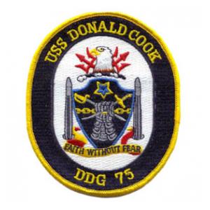 USS Donald Cook DDG-75 Ship Patch | Flying Tigers Surplus