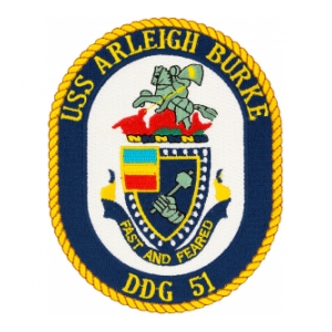 USS Arleigh Burke DDG-51 Ship Patch | Flying Tigers Surplus