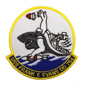 USS Frank E. Evans DD-754 Ship Patch | Flying Tigers Surplus