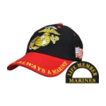 Once A Marine, Always A Marine Cap (Black / Red)