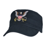 Navy Flat Top Cap (Navy Blue)