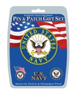 U.S. Navy Pin And Patch Gift Set (4-Piece)