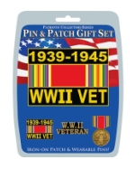 World War II Pin And Patch Gift Set (4-Piece)