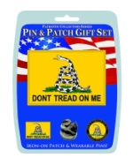 Don't Tread On Me Pin And Patch Gift Set (4-Piece)