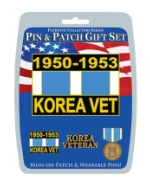 Korean Veteran Pin And Patch Gift Set (4-Piece)