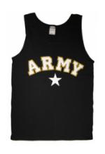 military themed tank tops