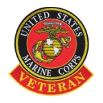 United States Marine Corps With Veteran Rocker Back Patch (2-Piece)