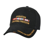 Operation Enduring Freedom Cap With Ribbons (Black)