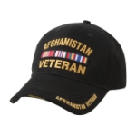 Afghanistan Veteran Cap Eith Ribbons (Black)