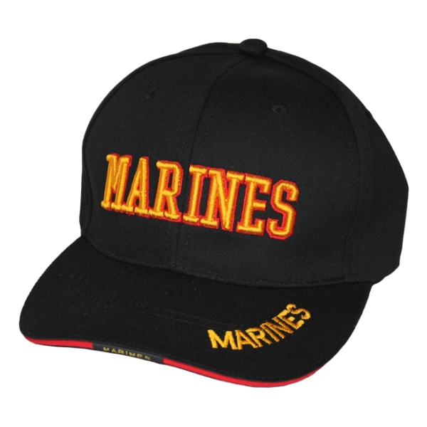 MARINES Embroidered Logo Cap (Black)