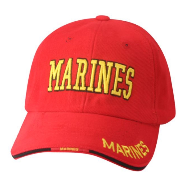 MARINES Embroidered Logo Cap (Red)