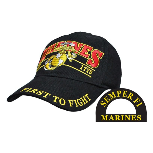 Marines First To Fight Cap (Black)