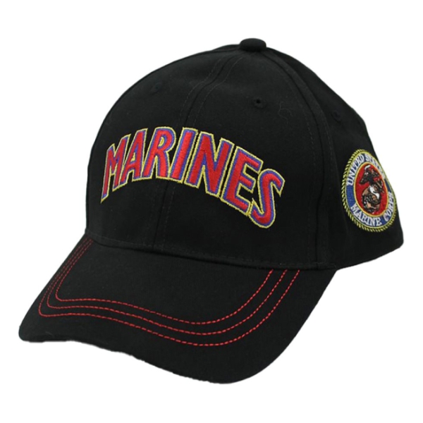 Marines Cap With Side Emblem (Black)