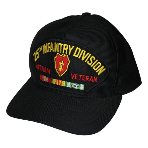 25th Infantry Division Vietnam Veteran Cap with 3 Ribbons and Patch