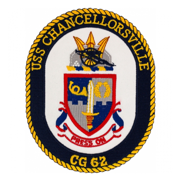 USS Chancellorsville CG-62 Ship Patch | Flying Tigers Surplus