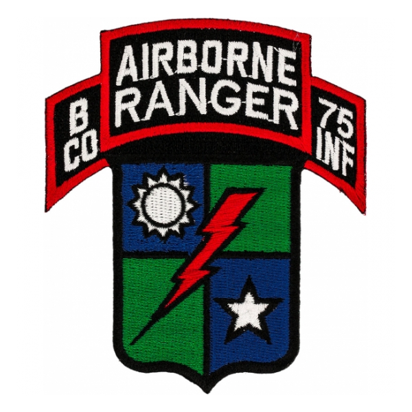 Airborne Rangers 75b B Company 75th Inf Patch Flying Tigers Surplus