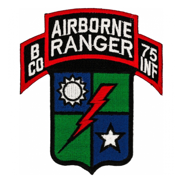 Airborne Rangers 75B B Company 75th INF Patch | Flying Tigers Surplus