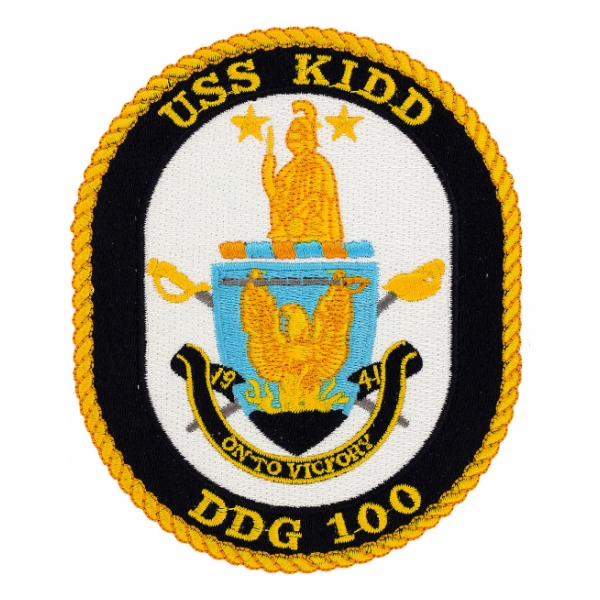 USS Kidd DDG-100 Ship Patch | Flying Tigers Surplus