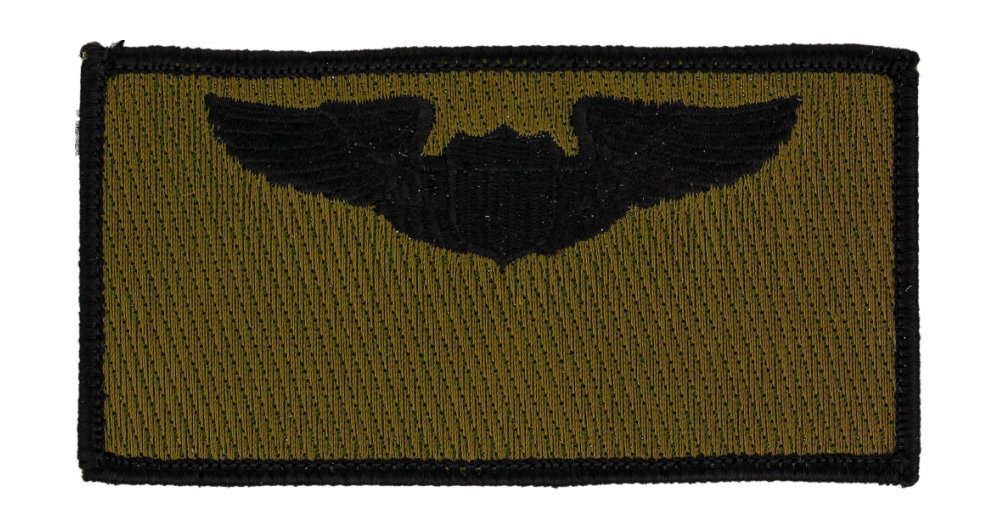 Air Force Pilot Wing Patch (Black On OD) | Flying Tigers Surplus