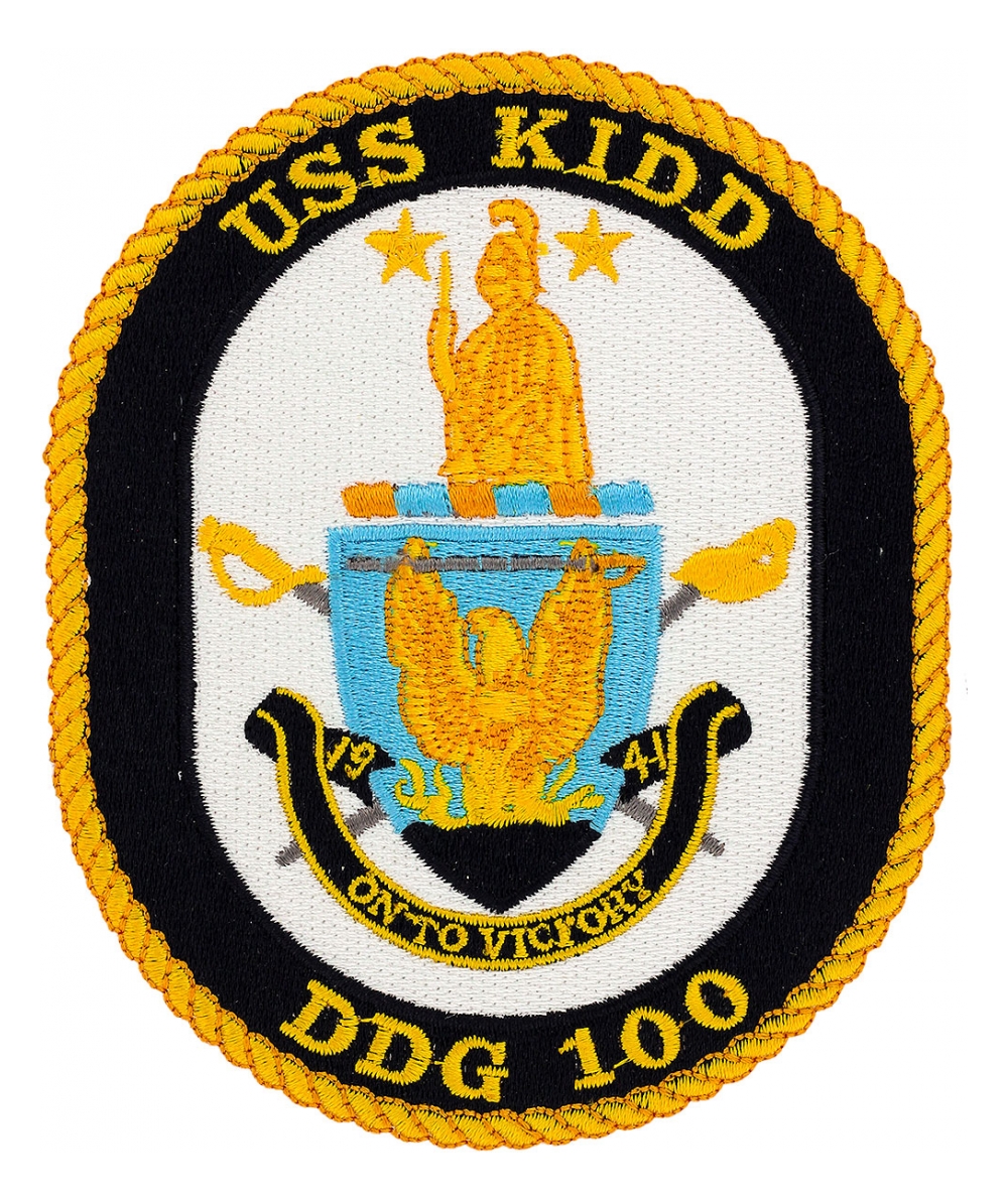 USS Kidd DDG-100 Ship Patch | Flying Tigers Surplus