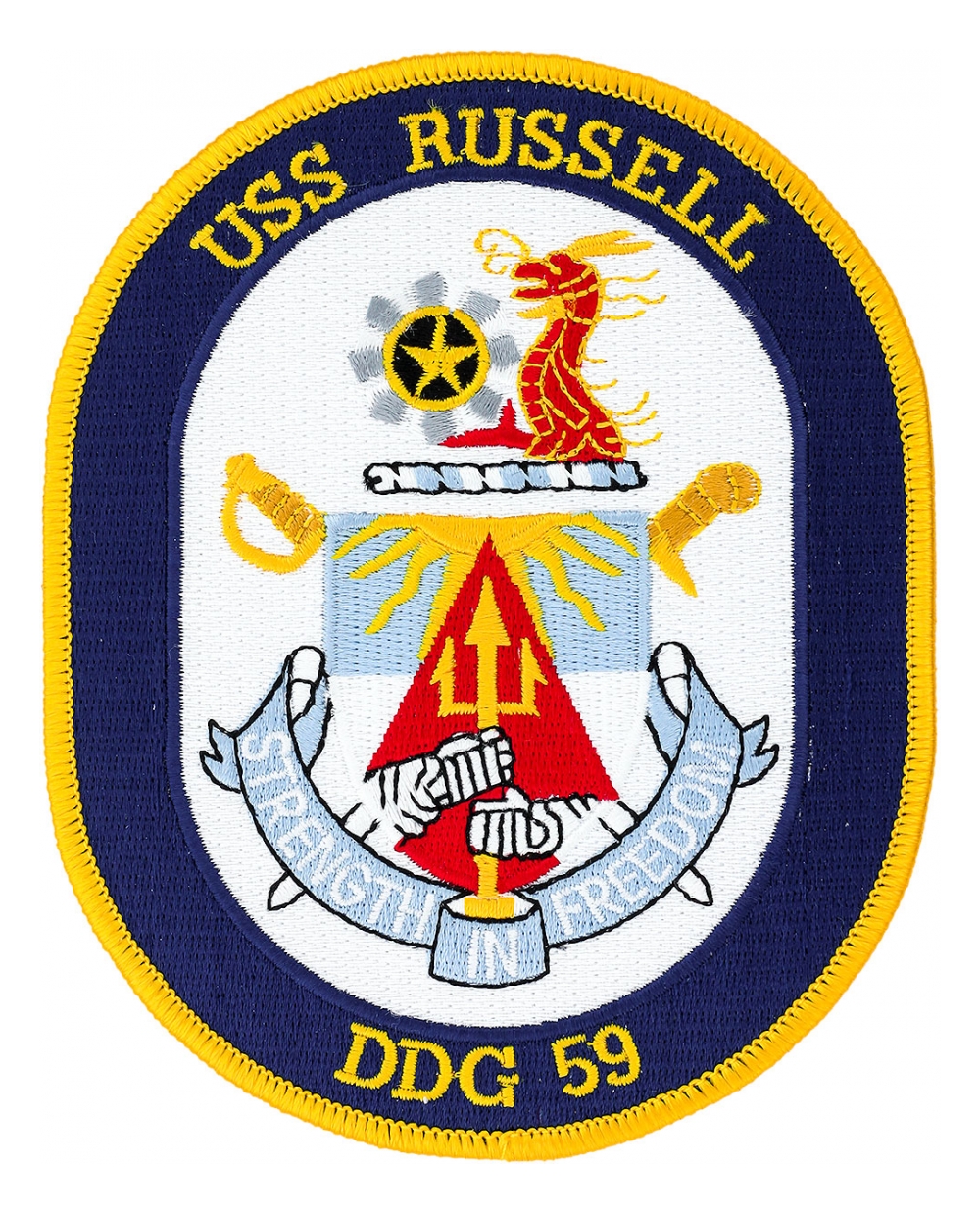 USS Russell DDG-59 Ship Patch | Flying Tigers Surplus